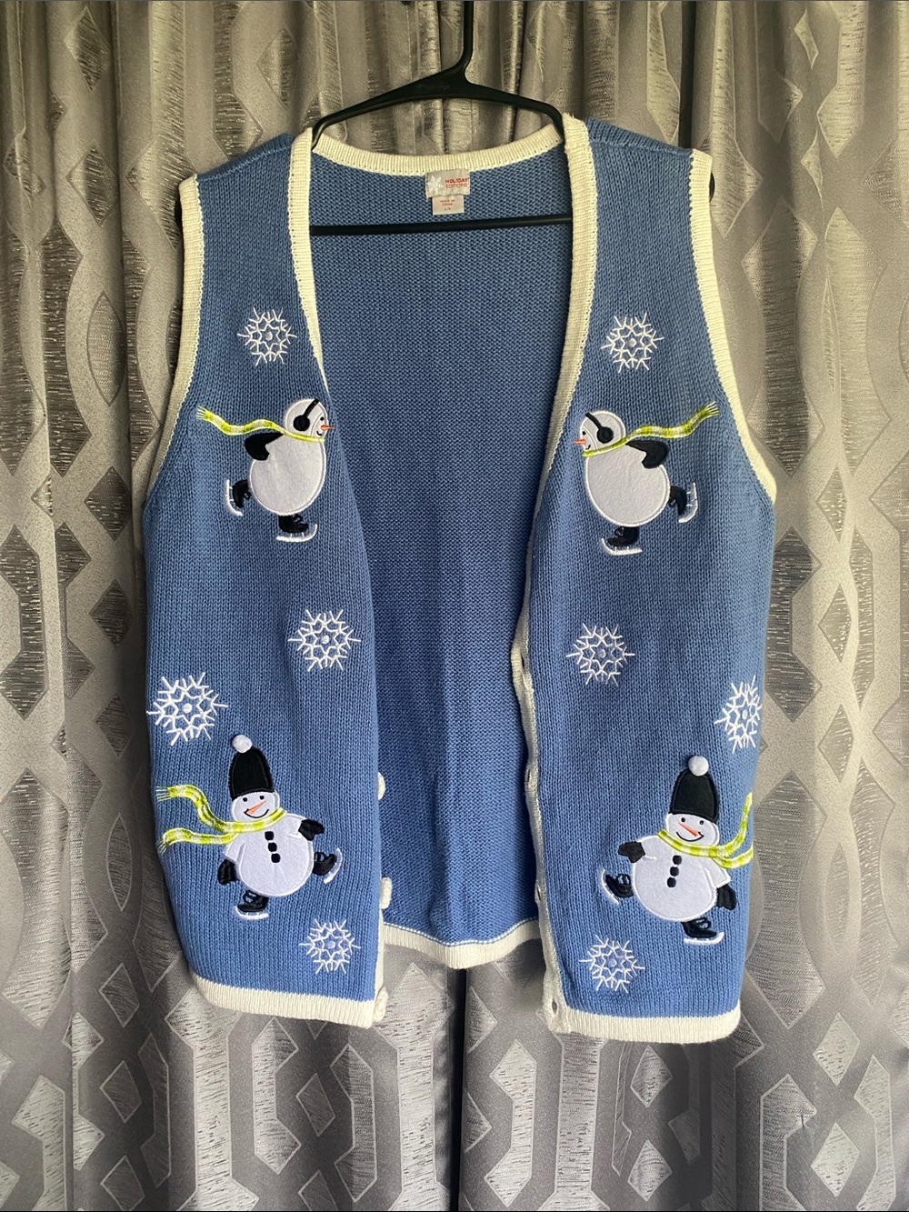 Holiday Edition Women’s Light Blue Christmas Vest